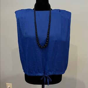 Retro 80’s  bright Blue Women's Top sleeveless